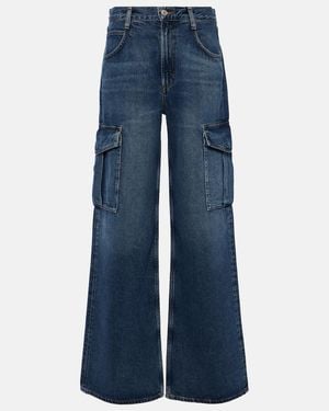 Agolde Minka Denim Cargo Trousers - Blue