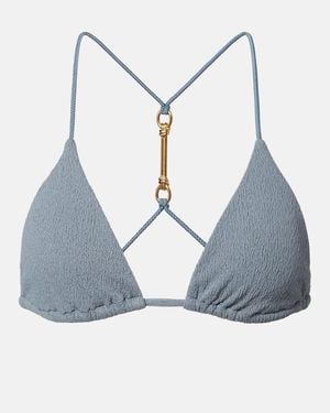 ViX Nika Embellished Triangle Bikini Top - Blue