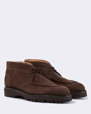 John Lobb Suede Desert Boots - Brown