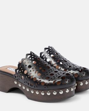Alaïa Clogs Aus Leder - Schwarz