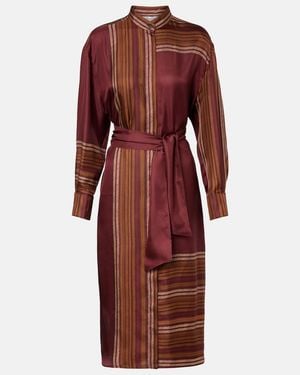 Max Mara Pietre Printed Silk Wrap Dress - Red