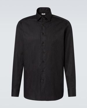 Etro Paisley Cotton Jacquard Shirt - Black