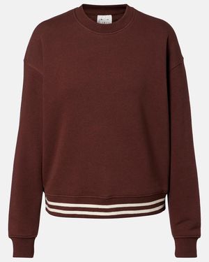 The Upside Striped Cotton Jersey Sweatshirt - Brown