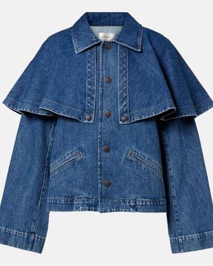 FRAME Veste Cape En Jean - Bleu