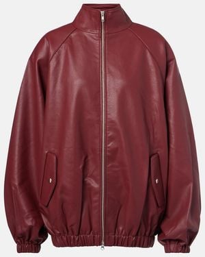 Frankie Shop Senta Oversized Bomber Jacket - Red