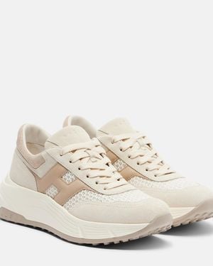 Hogan H669 Suede Trainers - White