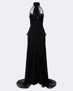 McQueen Abito Lungo Bustier - Nero