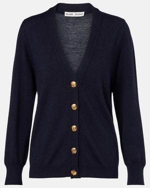 Blazé Milano Cardigan De Lana, Seda Y Cachemir - Azul
