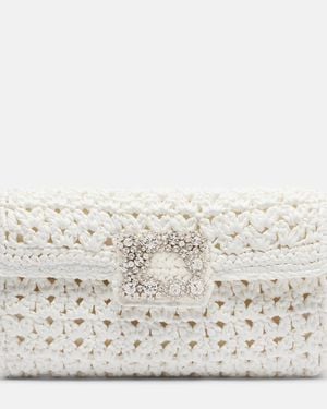 Roger Vivier Jeu De Fille Embellished Crochet Clutch - Metallic