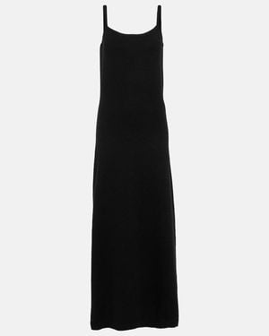 TOTEME Scarf-Detail Cashmere Maxi Dress - Black