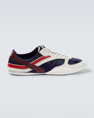 Miu Miu Gymnasium Suede-Trimmed Trainers - Blue