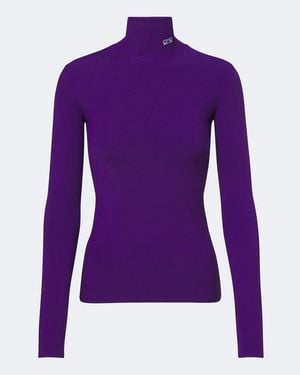 Loewe Top Double L Aus Jersey - Lila