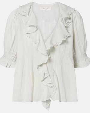Doen Embroidered Cotton Shirt - White