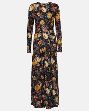 Ulla Johnson Ceryse Floral Jersey Maxi Dress - Black