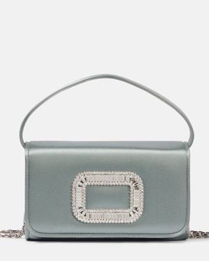 Roger Vivier Pilgrim Micro Satin Clutch - Metallic