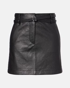 Sportmax Patto Leather Miniskirt - Black
