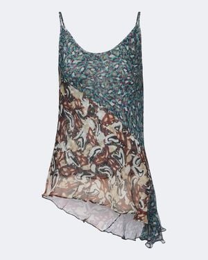 Dries Van Noten Printed Asymmetric Top - Multicolour