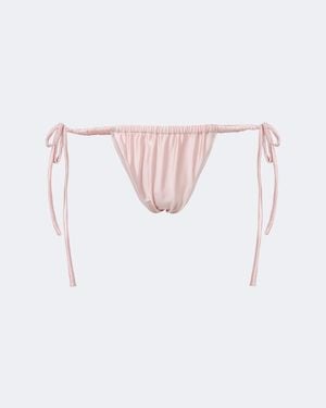 Montce Brazil Ruched Bikini Bottoms - White