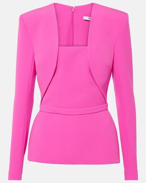 Safiyaa Samuela Panelled Crepe Top - Pink