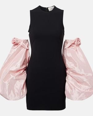 Coperni Floral-Applique Minidress - Black