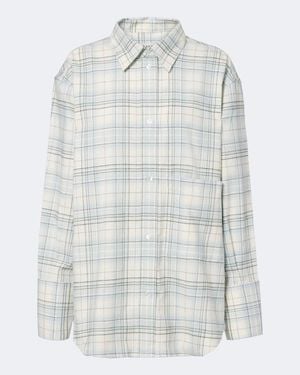 Rohe Checked Cotton Shirt - White