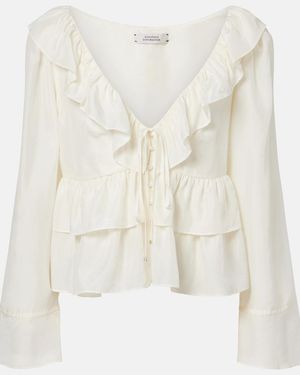 Dorothee Schumacher Ruffled Silk Shirt - White