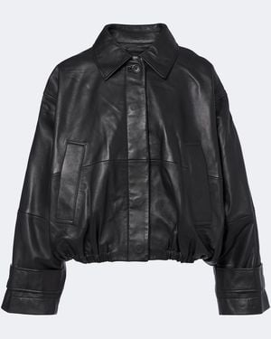 Rohe Leather Blouson Jacket - Black