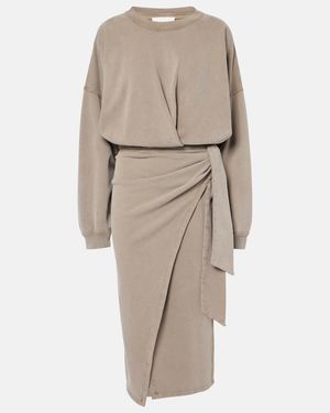 Isabel Marant Sandrina Draped Cotton Midi Dress - Natural