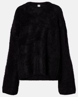 TOTEME Oversized Alpaca-Blend Jumper - Black
