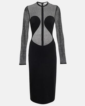 Alaïa Alaia Semi-sheer Panelled Minidress - Black