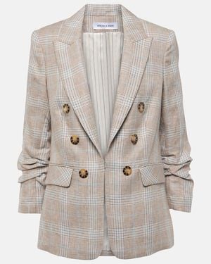 Veronica Beard Beacon Dickey Linen Blazer - Grey