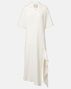 Plan C Cotton Midi Dress - White