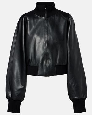 Norma Kamali Cropped Bomber Jacket - Black