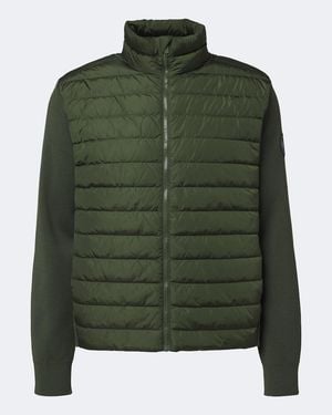 Canada Goose Hybridge Flavio Down-Paneled Wool Cardigan - Green