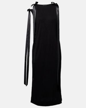 Simone Rocha Bow-Detail Jersey Midi Dress - Black