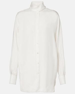 Ferragamo Tie-Neck Blouse - White