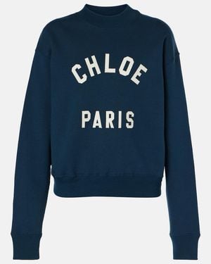 Chloé Sweatshirt Aus Baumwolle - Blau