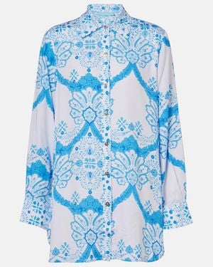 Melissa Odabash Paige Printed Shirt - Blue