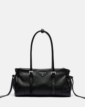 Prada Tote Bag Bonnie Medium Aus Leder - Schwarz