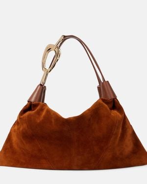 Zimmermann Trampoline Small Suede Shoulder Bag - Brown