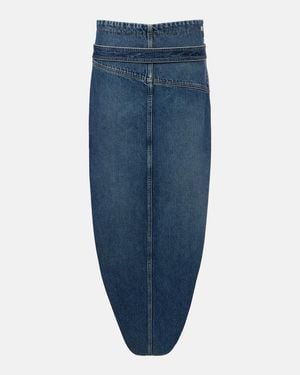 Jean Paul Gaultier Denim Asymmetric Midi Skirt - Blue