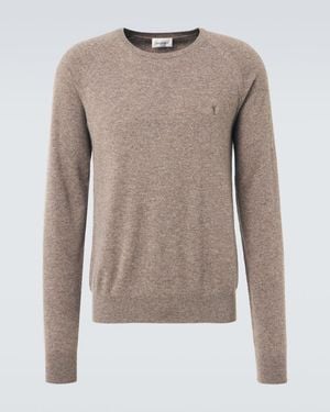 Saint Laurent Pullover Cassandre Aus Kaschmir - Braun