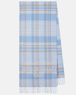 Acne Studios Schal Aus Wolle - Blau