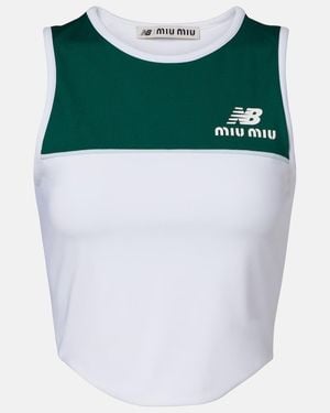 Miu Miu X New Balance Jersey Tank Top - Green