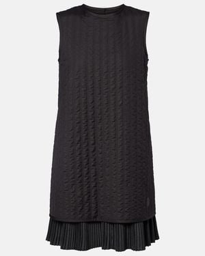 Moncler Cotton-Blend Minidress - Black
