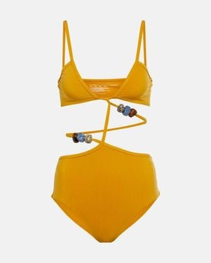 Christopher Esber Verzierter Badeanzug - Orange