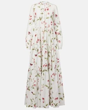 Giambattista Valli Maxikleid Aus Baumwolle - Weiß