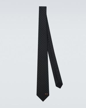Gucci Krawatte Horsebit Gg Aus Seiden-Jacquard - Blau