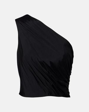 ViX Zoe One-Shoulder Crop Top - Blue