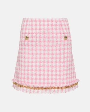 Rebecca Vallance Gabrielle Houndstooth Miniskirt - Pink
